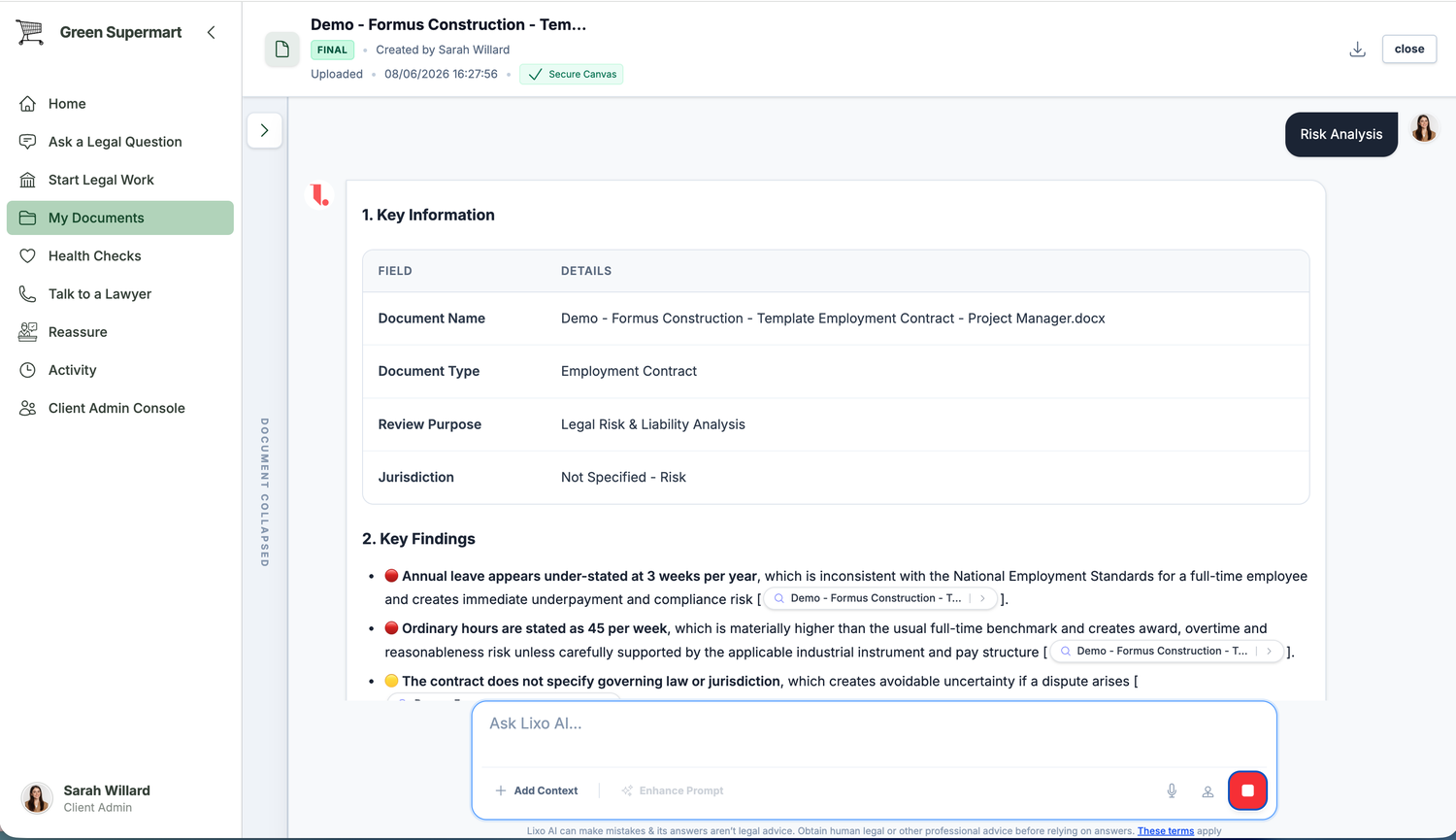 Reassure: Document chat