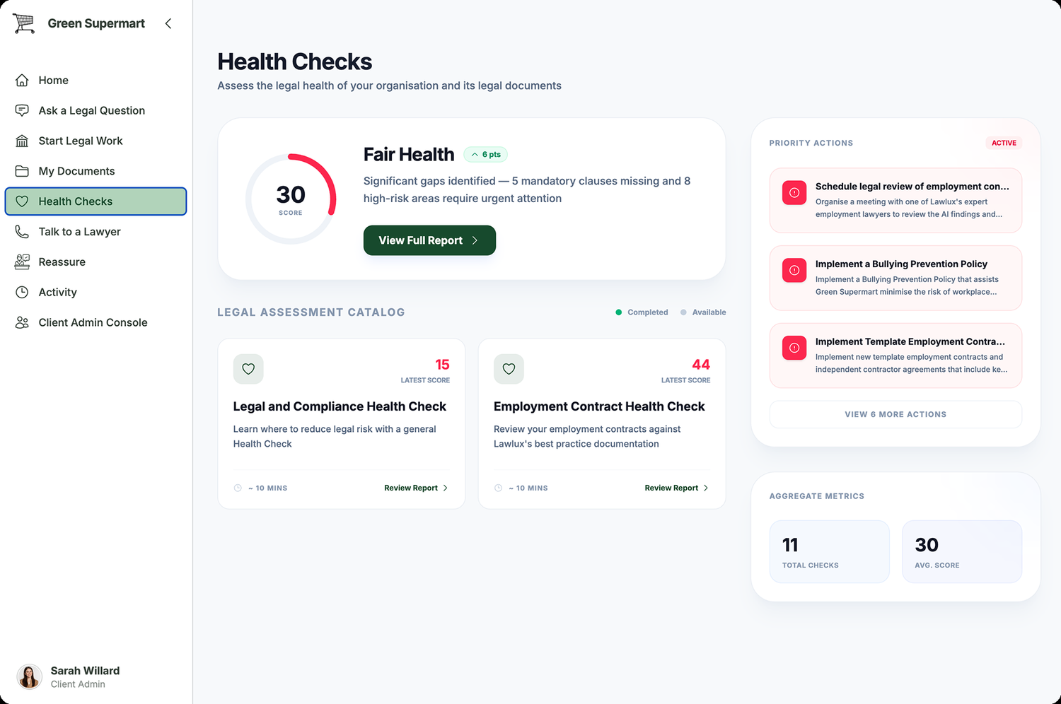 Reassure: Health Checks